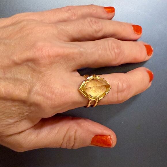 Stella & Dot Canary Arabesque Adjustable Ring Stella & Dot - Picture 3 of 8